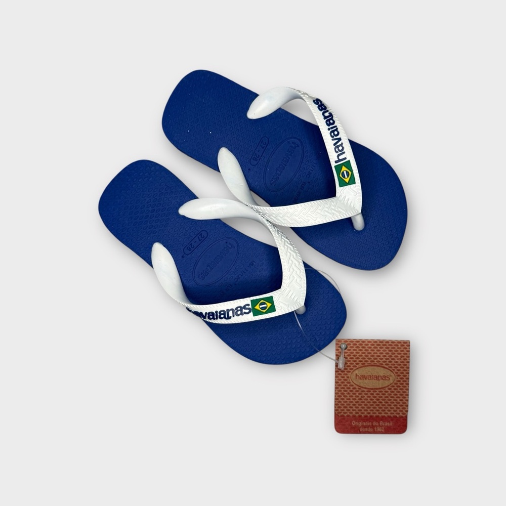 Havaianas Marine Blue & White Thong Sandals